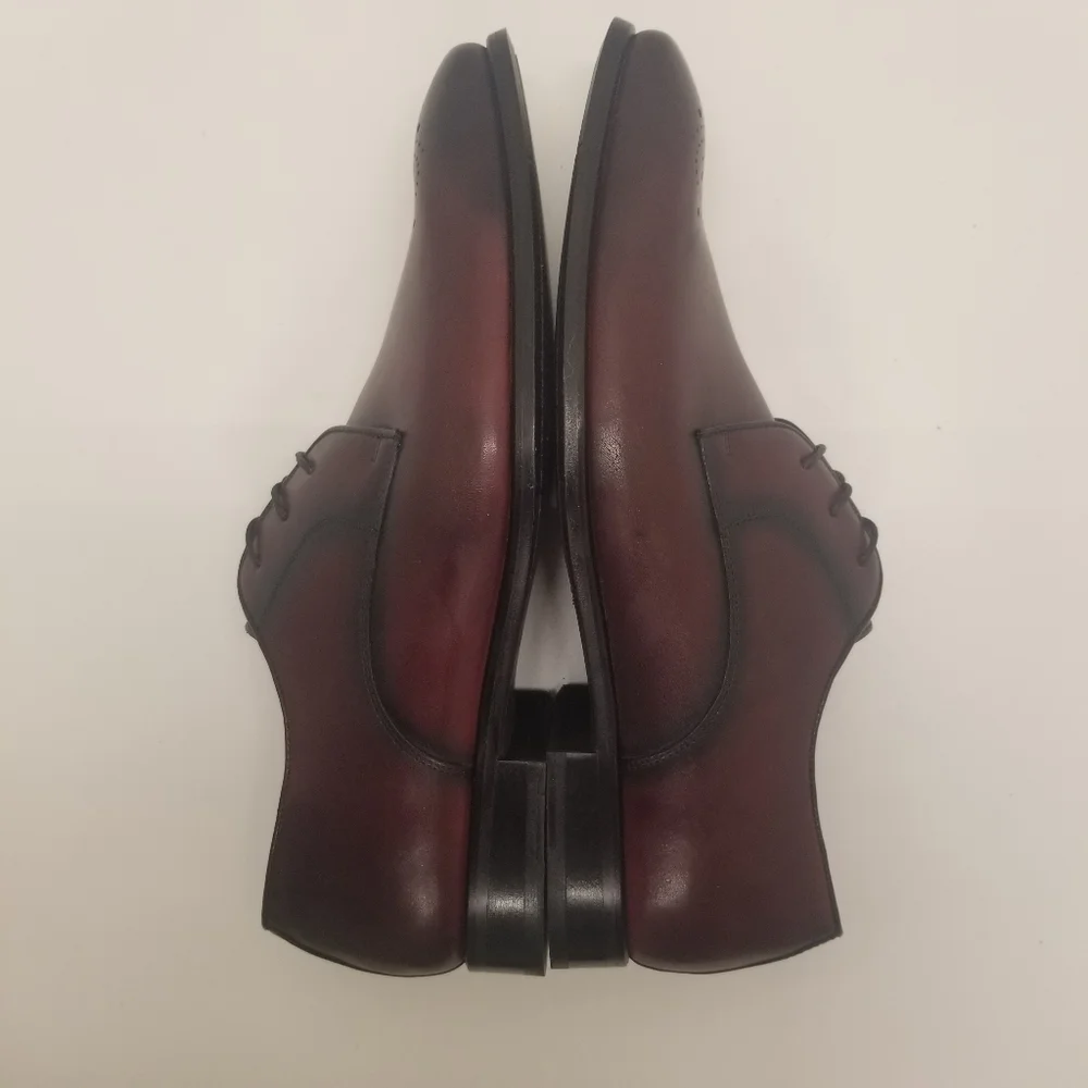 Joseph Abbound Locarno Mens Size 11D Red Wine Burgundy Leather Oxford Lace Up